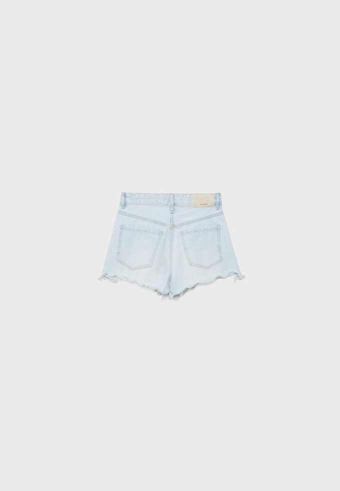 Pantaloni scurți din denim rupt D75 Pantaloni scurți din denim rupt D75