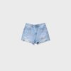 Pantaloni scurți din denim rupt D75 Pantaloni scurți din denim rupt D75