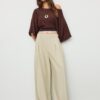Pantaloni super largi cu talie ajustabilă Pantaloni super largi cu talie ajustabilă