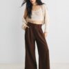 Pantaloni super largi, cu talie ajustabilă Pantaloni super largi, cu talie ajustabilă
