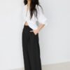 Pantaloni super largi, cu talie ajustabilă Pantaloni super largi, cu talie ajustabilă