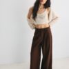 Pantaloni super largi, cu talie ajustabilă Pantaloni super largi, cu talie ajustabilă