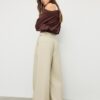 Pantaloni super largi cu talie ajustabilă Pantaloni super largi cu talie ajustabilă