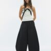 Pantaloni voluminoși din poplin Pantaloni voluminoși din poplin