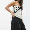Pantaloni voluminoși din poplin Pantaloni voluminoși din poplin