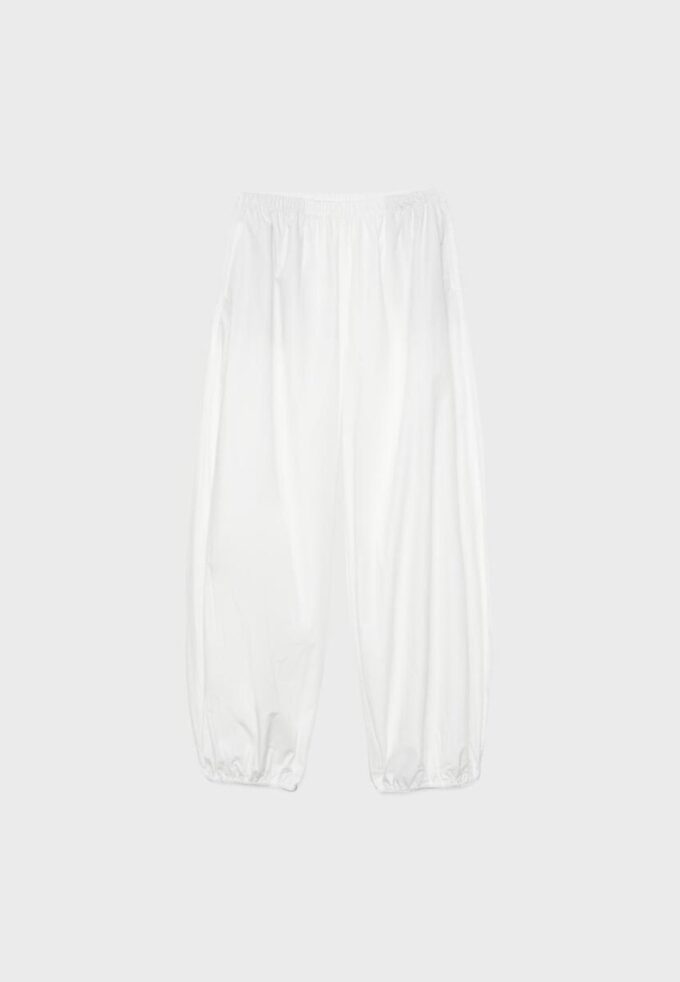 Pantaloni voluminoși din poplin Pantaloni voluminoși din poplin