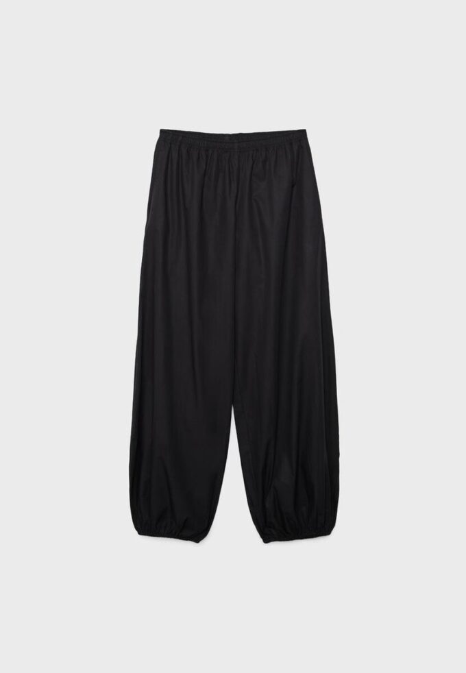 Pantaloni voluminoși din poplin Pantaloni voluminoși din poplin