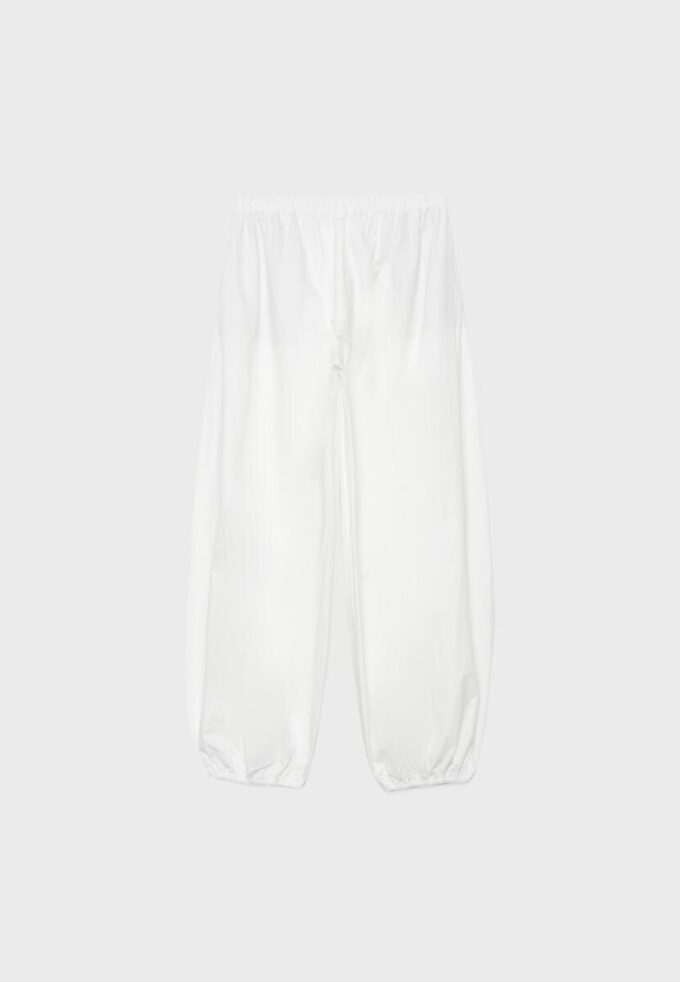 Pantaloni voluminoși din poplin Pantaloni voluminoși din poplin