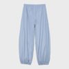 Pantaloni voluminoși din poplin Pantaloni voluminoși din poplin