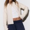 Pantaloni wide leg din pluș cu detalii de bordură