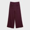 Pantaloni wide leg din pluș cu detalii de bordură