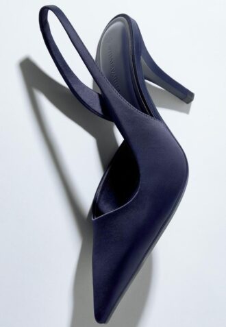 Pantofi cu toc cu efect de satin