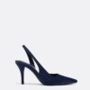 Pantofi cu toc cu efect de satin