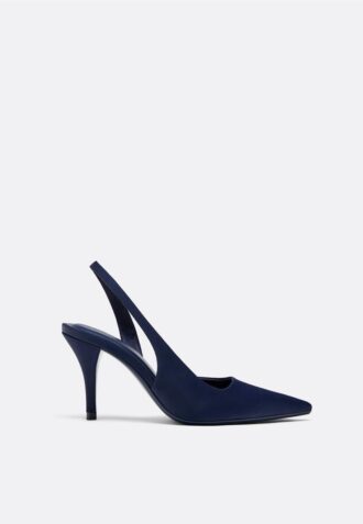 Pantofi cu toc cu efect de satin