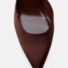 Pantofi cu toc stiletto cu efect satinat