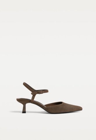 Pantofi din piele cu toc mic