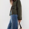 Parka scurtă cerată Contrast Parka scurtă cerată Contrast