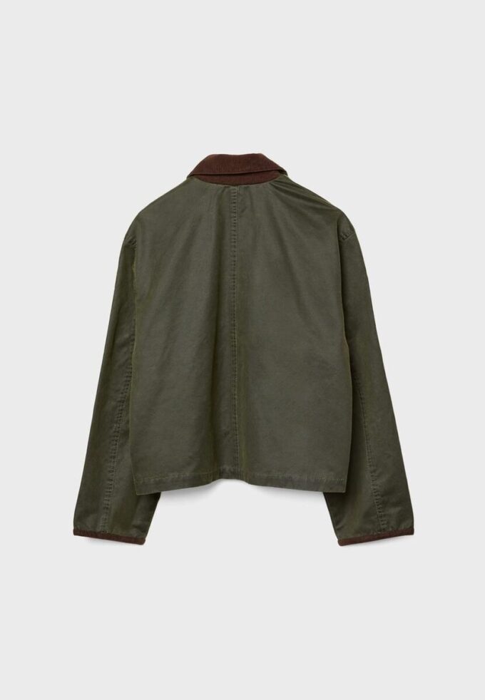 Parka scurtă cerată Contrast Parka scurtă cerată Contrast