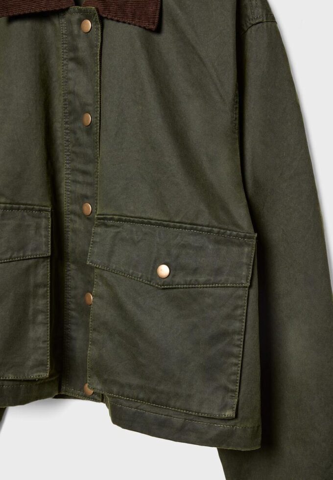 Parka scurtă cerată Contrast Parka scurtă cerată Contrast