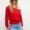 Pulover asimetric din tricot