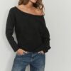 Pulover asimetric din tricot Pulover asimetric din tricot