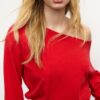 Pulover asimetric din tricot