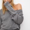Pulover asimetric din tricot
