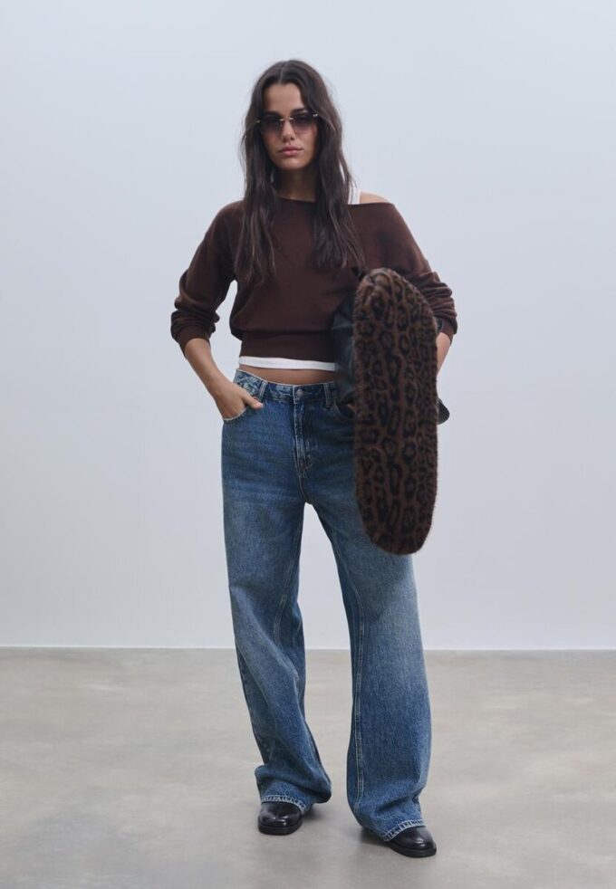 Pulover asimetric din tricot Pulover asimetric din tricot