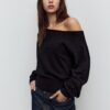 Pulover asimetric din tricot Pulover asimetric din tricot