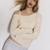 Pulover asimetric din tricot Pulover asimetric din tricot