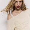Pulover asimetric din tricot Pulover asimetric din tricot