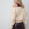 Pulover asimetric din tricot Pulover asimetric din tricot