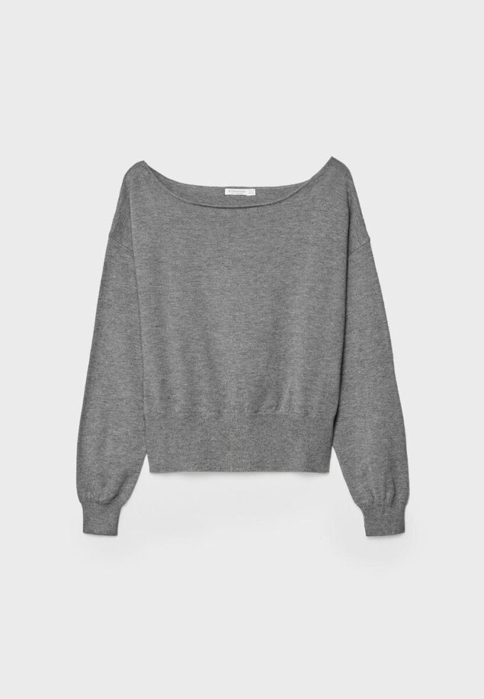 Pulover asimetric din tricot