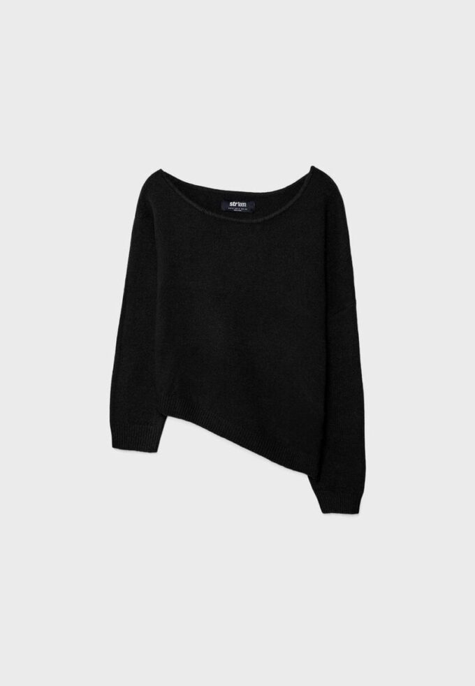 Pulover asimetric din tricot Pulover asimetric din tricot