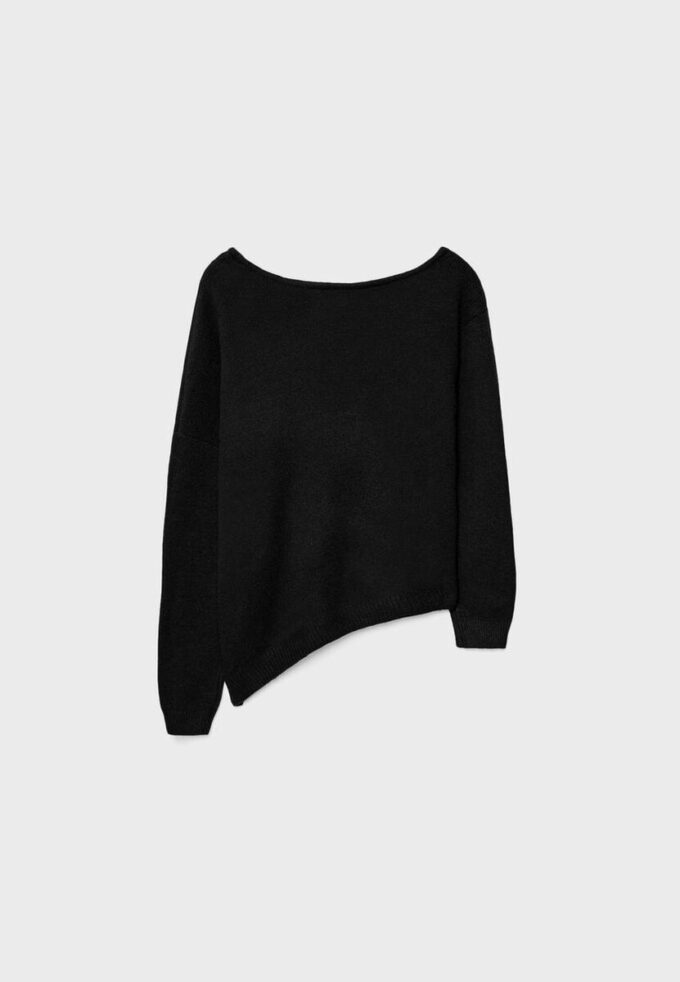 Pulover asimetric din tricot Pulover asimetric din tricot