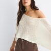 Pulover de articole de bază din tricot cu capă