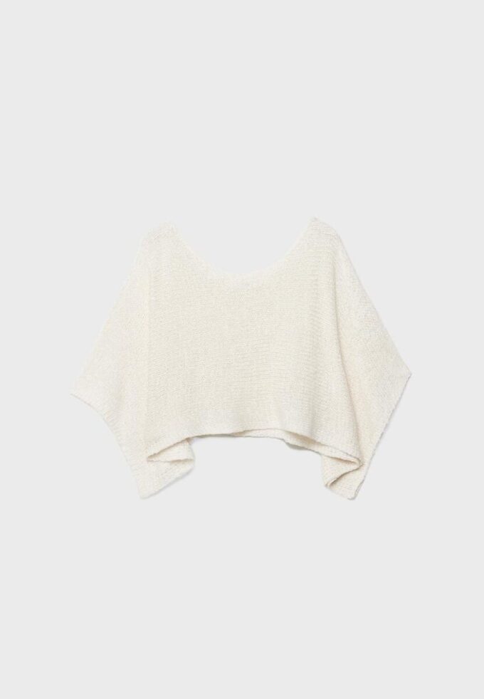Pulover de articole de bază din tricot cu capă
