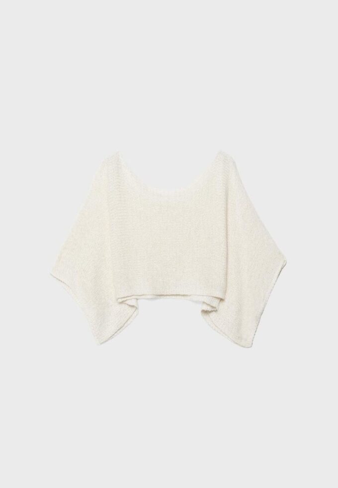 Pulover de articole de bază din tricot cu capă