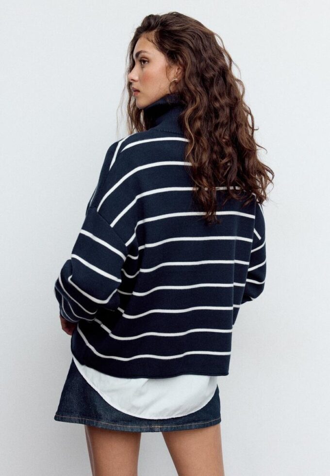 Pulover din tricot cu fermoar Pulover din tricot cu fermoar