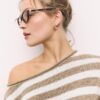 Pulover din tricot cu guler barcă Pulover din tricot cu guler barcă