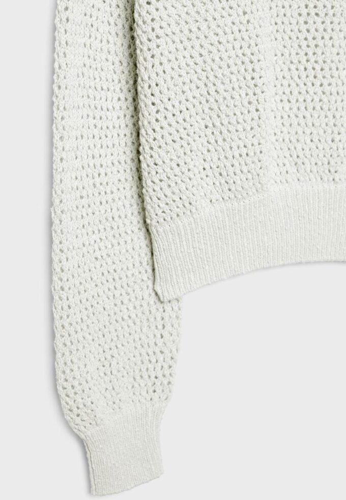 Pulover din tricot cu guler barcă Pulover din tricot cu guler barcă