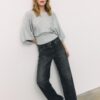 Pulover din tricot cu mâneci largi Pulover din tricot cu mâneci largi