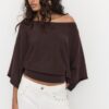Pulover din tricot cu mâneci largi Pulover din tricot cu mâneci largi
