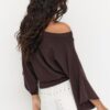 Pulover din tricot cu mâneci largi Pulover din tricot cu mâneci largi