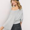 Pulover din tricot cu mâneci largi Pulover din tricot cu mâneci largi