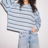 Pulover din tricot fin cu dungi