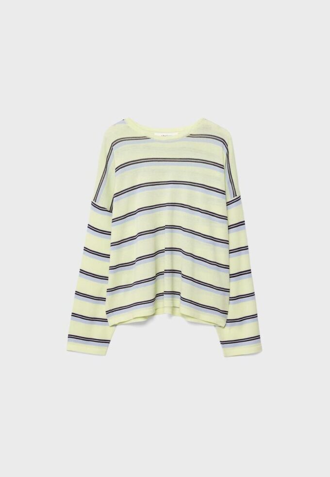 Pulover din tricot fin cu dungi Pulover din tricot fin cu dungi