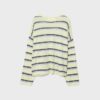 Pulover din tricot fin cu dungi Pulover din tricot fin cu dungi