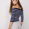 Pulover mulat din tricot cu dungi Pulover mulat din tricot cu dungi