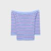 Pulover mulat din tricot cu dungi Pulover mulat din tricot cu dungi